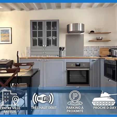 Les Remparts Apt Spacieux 1 Er Etage Renove Joliment Decore Bien Equipe Plein Centre Bayeux Proche Plages Du Debarquement Parking Gratuit A Proximite Экстерьер фото