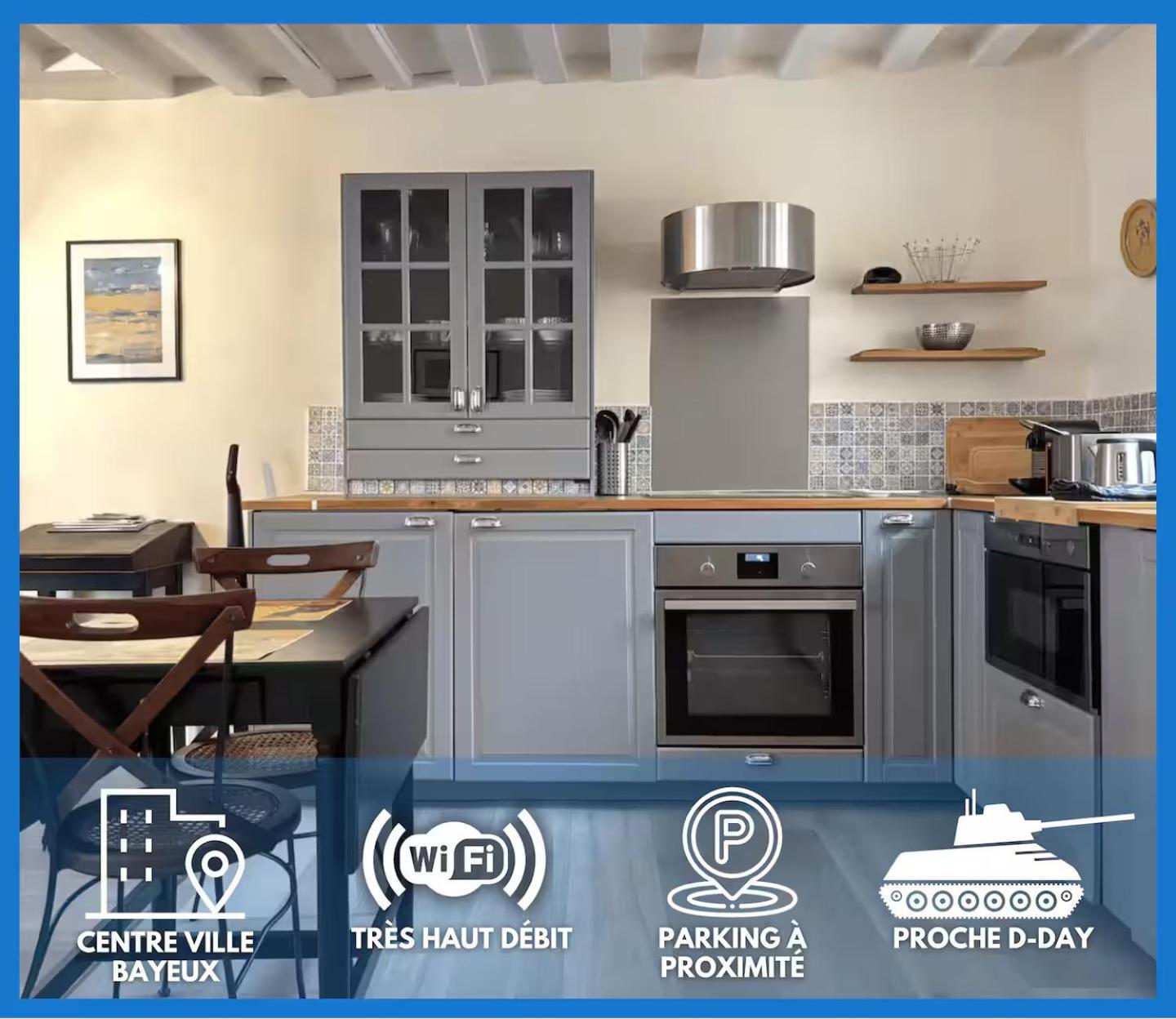 Les Remparts Apt Spacieux 1 Er Etage Renove Joliment Decore Bien Equipe Plein Centre Bayeux Proche Plages Du Debarquement Parking Gratuit A Proximite Экстерьер фото